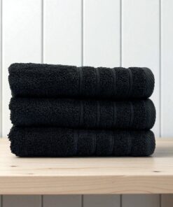 Peškir Bordura 50x100cm 550g/m2 Crna boja Indy