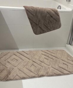 Dvodelni set prostirki za kupatilo – Cik-cak dizajn A10