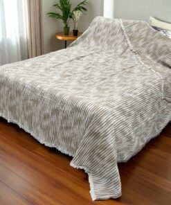 Pamučni prekivač sa dva lica 240x260cm Cream/White