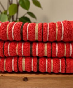 Peškir Linije Crvena boja 50x90cm