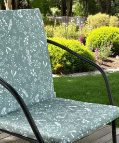 Dvodelni podmetač za stolice 49x101x4cm Maslinasta boja