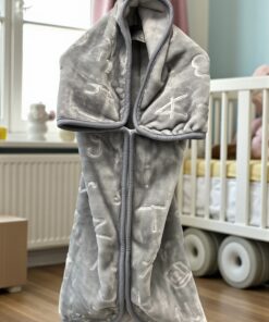 Bebi ćebe 2u1 – ćebe, prekrivač i topli bebi džak 80x90cm Bear Grey