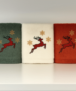 New Year set 3 peškira 30x50cm Jelen