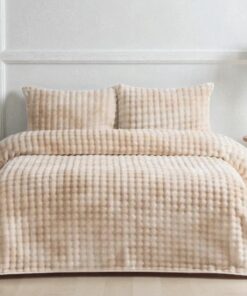 Ćebe set Reflections – 220x240cm + 2 jastučnice 50x70cm Krem