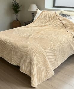 Ćebe Merinos 220x160cm A4 List Krem boja