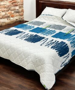 Prekrivač Singl 140x200cm mikrofiber Blue/white