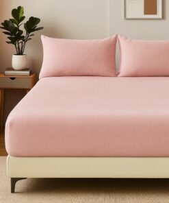 Čaršav Flanel 140x200cm+25cm Svetlo roze boja