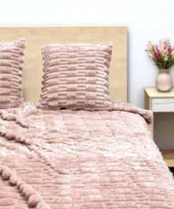 Meko prugasto ćebe 200×200 cm Grace Roze boja