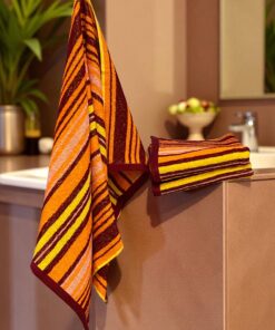 Peškir Stock 90x50cm Dezen S101 Narandzasta/Bordo boja