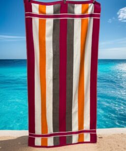 Plažni peškir "Sunset Stripes" – 86x164 cm, 100% pamuk A27