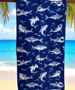 Plažni peškir "Shark" – 90x170 cm, 100% pamuk B17