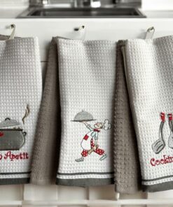 Set 6 kuhinjskih krpa Wafle Grey