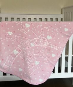 Bebi ćebe Emboss - 100x120cm  Happy days Pink