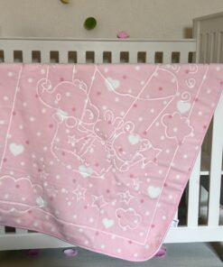 Bebi ćebe Emboss - 100x120cm  Family Pink