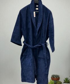 Bade mantil Pliš XXXL veličina Teget boja -Šal Y-3