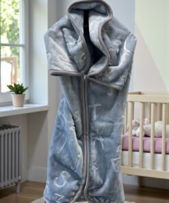 Bebi ćebe 2u1 – ćebe, prekrivač i topli bebi džak 80x90cm Bear Blue